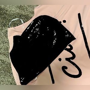 FL Weekend Sequinned hooded tunic vest